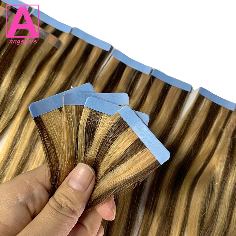 Tape In Hair Extensions 100 Remy Natural Human Hair Skin Weft