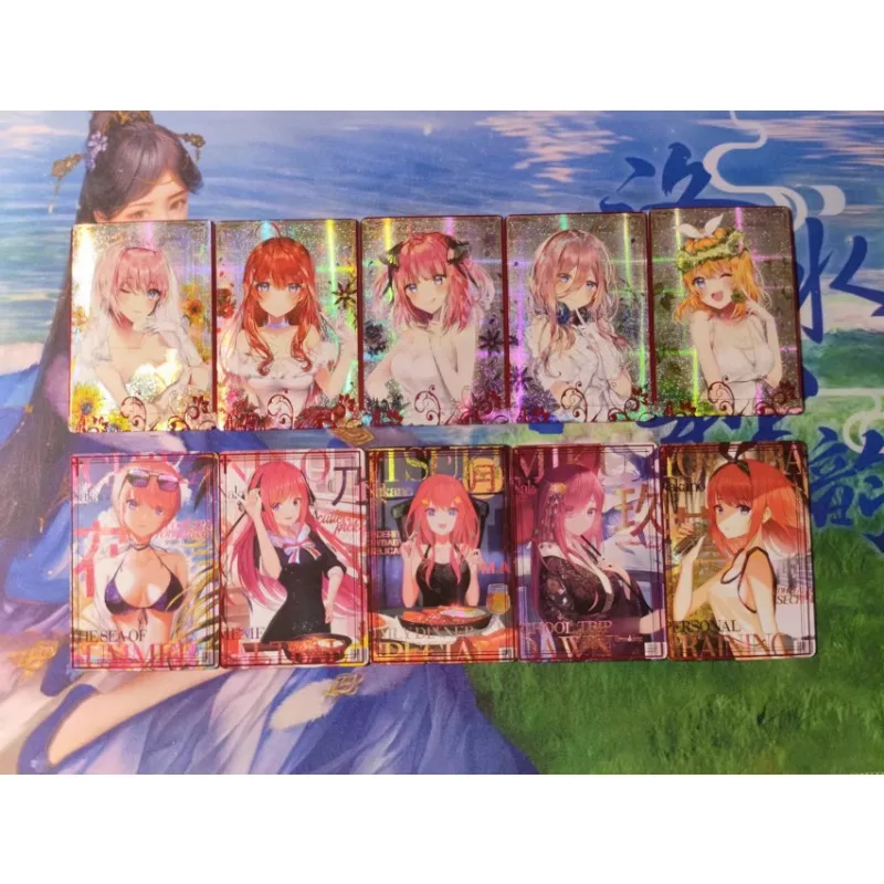 

10pcs/set anime The Quintessential Quintuplets Surrounding Kawaii Sexy Beauty Flash Card Anime Collection Card Toy Gift