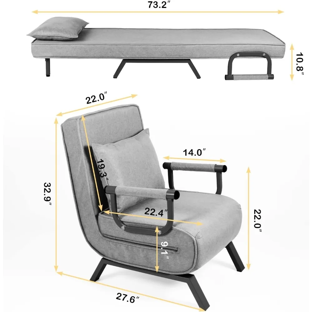 Adjustable Multi-Functional Sofa Bed 3