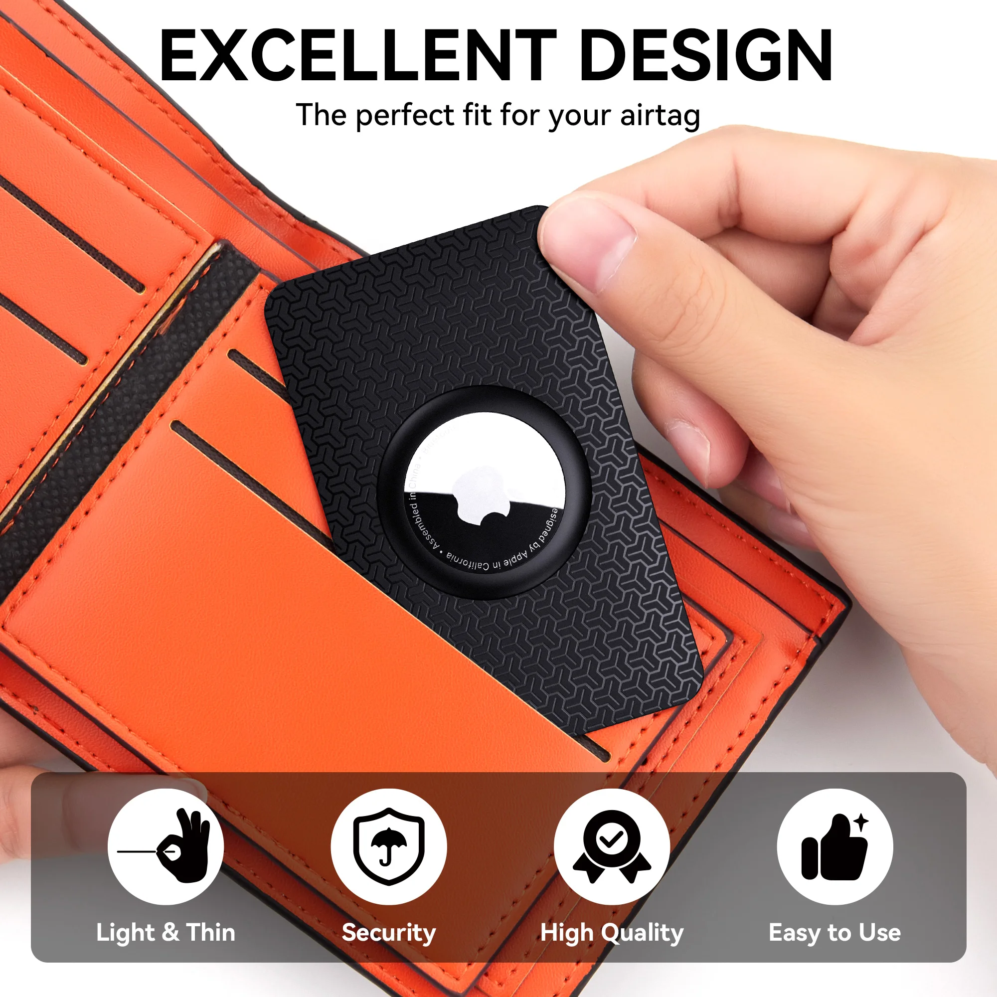 AirTag Wallet Holder Slim Card 2 Pack Thin Air tag Wallet Clip