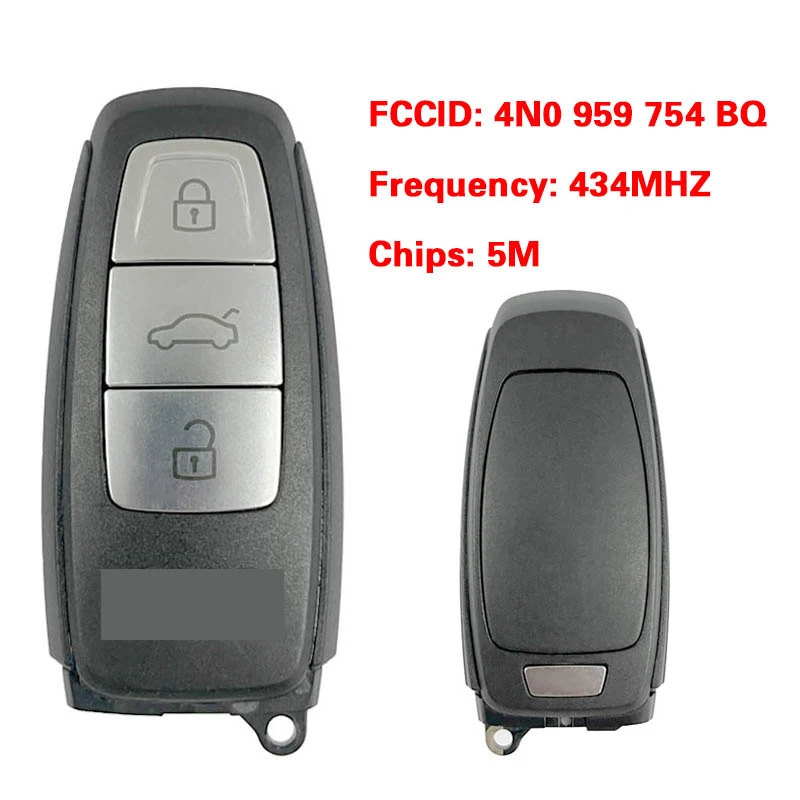 Chip CN008186 MLB Original de 3 botones, 434MHZ, 5M, para Audi A8, 2017-2021, Control remoto de llave inteligente, FCC ID, 4N0, 959, 754, BQ, sin llave