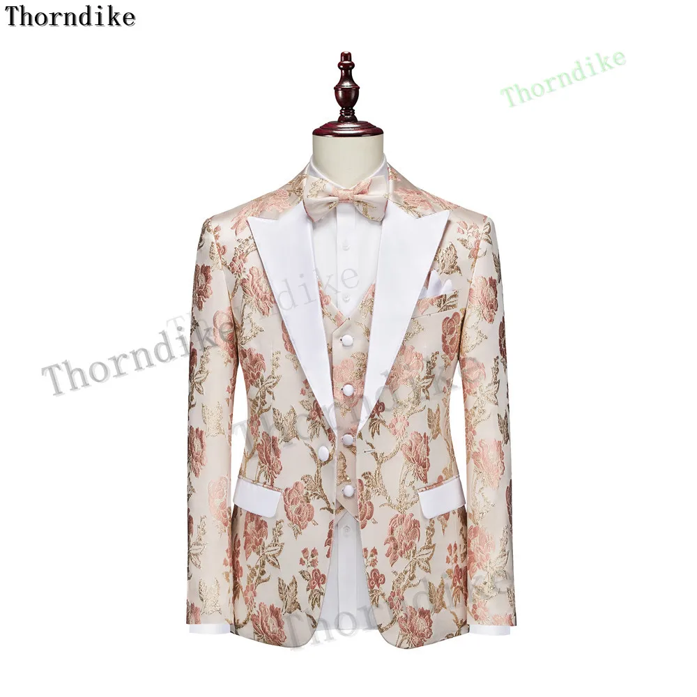 Thorndike Men Suits Turkey Tailor-Made Blazers Pants Business Casual Party One Button Wedding