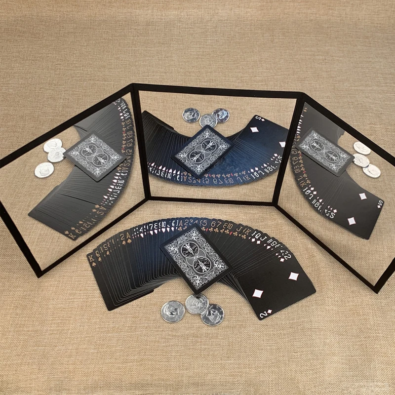 Curved Mirror Playing Cards 新品3個 3-way Mirror Practicing Magic Mirror Card Magic Practicing