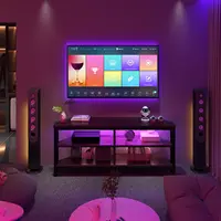 Угловая подставка под телевизор со светодиодной подсветкой 106 x 45,5 x 36 см — изображение 6