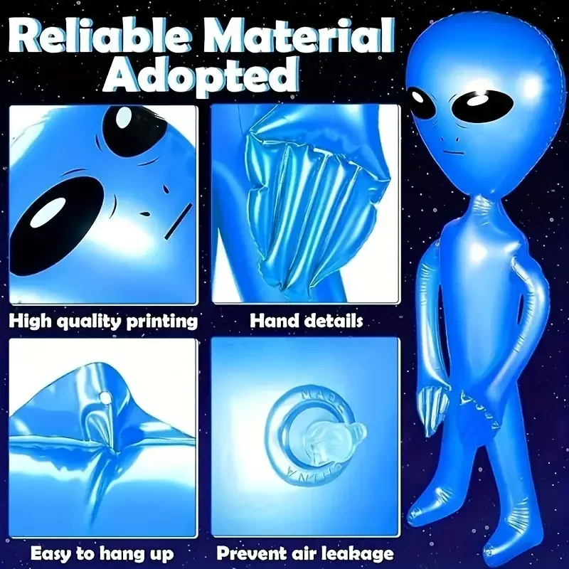 Inflatable Toys Simulating Aliens Creative PVC Summer Pool Water Party Supplies Novelty Halloween Party Cosplay