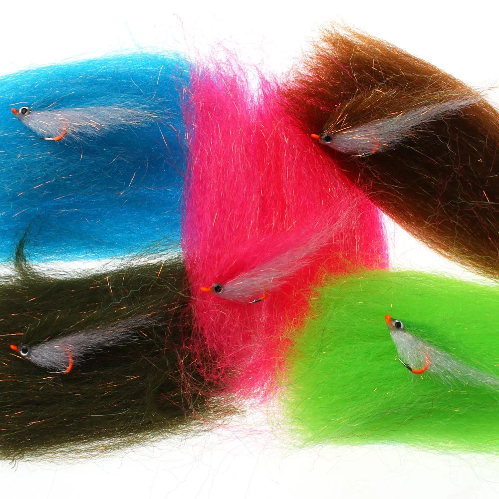 1/5/15er-Pack Gekräuseltes Slinky Fiber Flash Streamer Fliegenbindematerial für Minnow Streamer Fliegen, Forellen-, Barsch- und Hecht-Angelköder – Detail 8