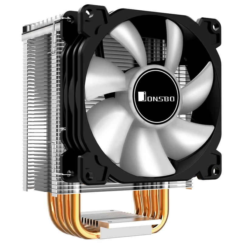 JONSBO 12V Cooling Fan 4 Heat Pipes CPU Radiator PWM 4 Pin CPU Tower Cooler Temperature Control Hydraulic Bearing for AMD/Intel