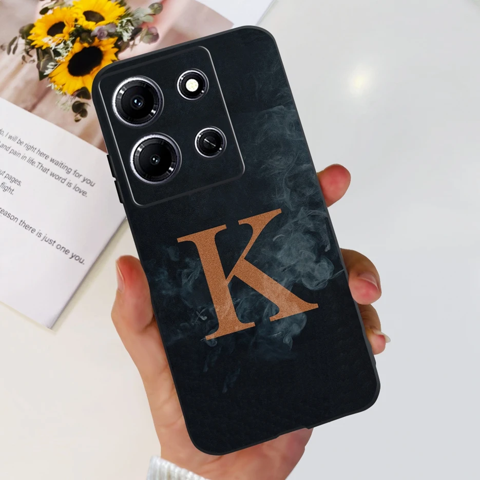 Luxury Letters Soft Silicone Bumper Back Cover Case