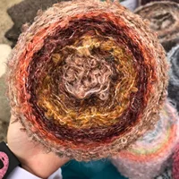Gradient hand-mixed wool group dyed scarf thread hand-crocheted wool loop yarn diy feature thread 1
