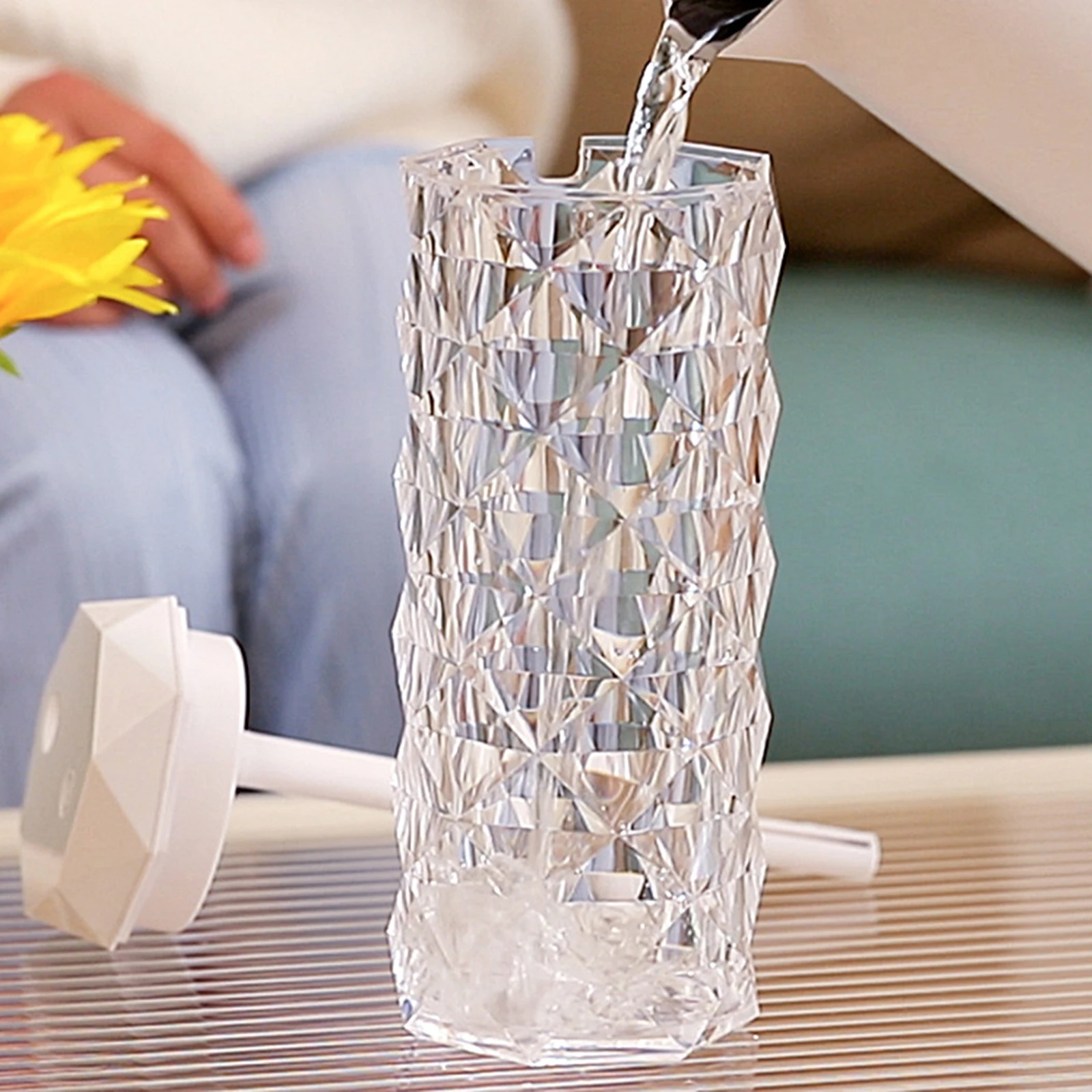Lampe de Table en Diamant avec Humidificateur d'Air