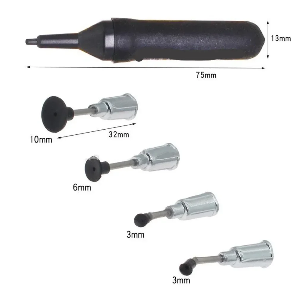 5Pcs IC Chip Manual Vacuum Pen Suction Cup 3mm/6mm/10mm Rubber Vacuum Pen Suction Cups For Electronics DIY Pick Up Tool
