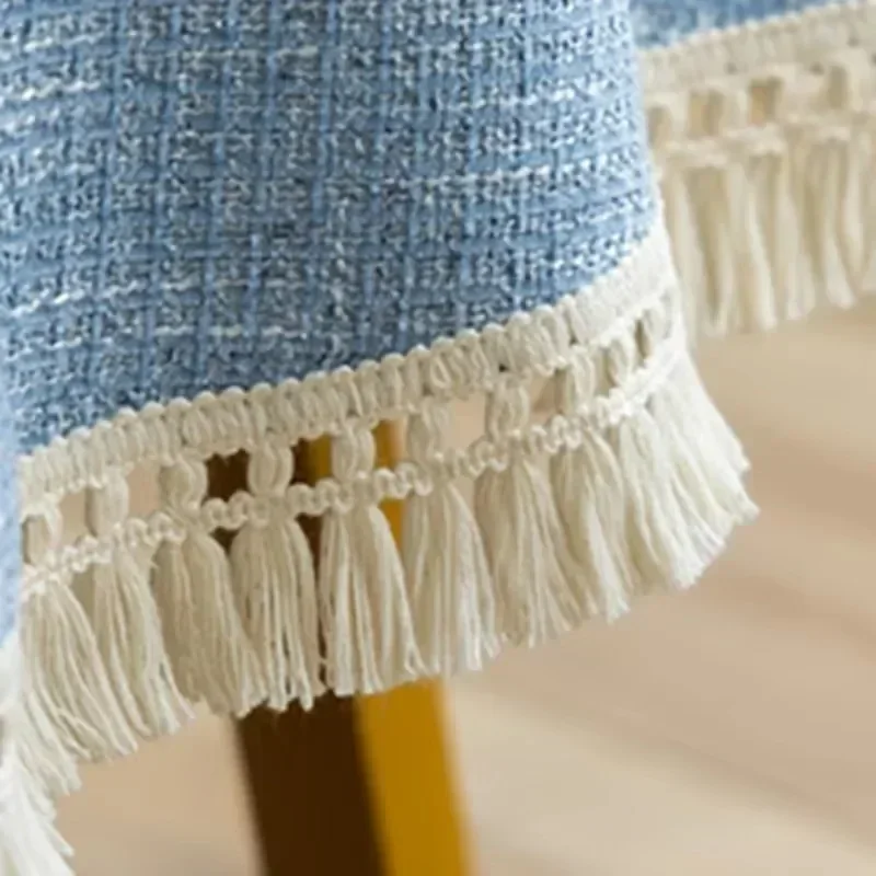 Oval Shape Cotton Linen Table Cloths Nordic Tea Coffee Tablecloths Round Table Cover for Round Wedding Party Decorations