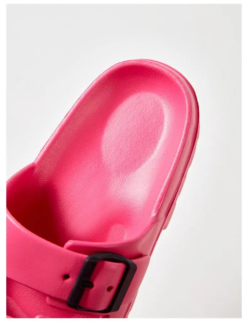 Comwarm Neue frauen Plattform Sommer Hausschuhe Mode EVA Dicken Sohlen Strand Schuhe Mit Doppel Schnalle Casual Haus Frauen Sandalen – Detail 10