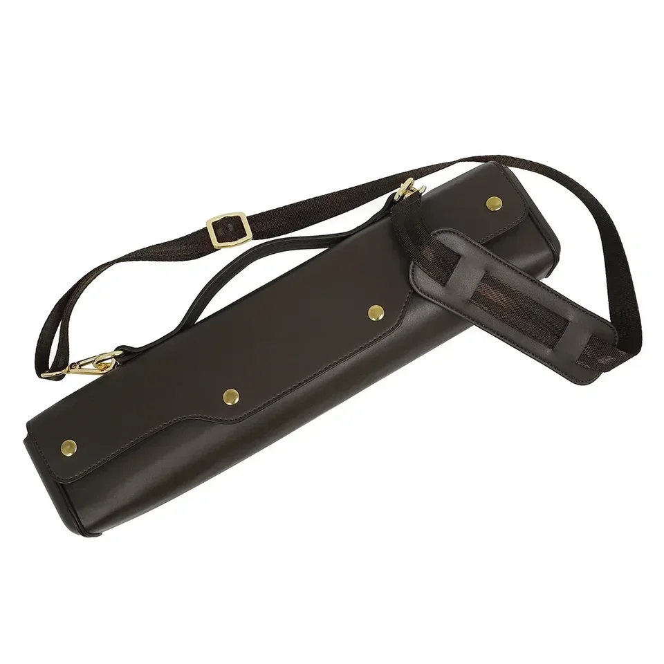 Housse De Transport Pour Flûte 16/17 Trous - Cuir PU, Doublure Velours, Imperméable - Protection Optimale