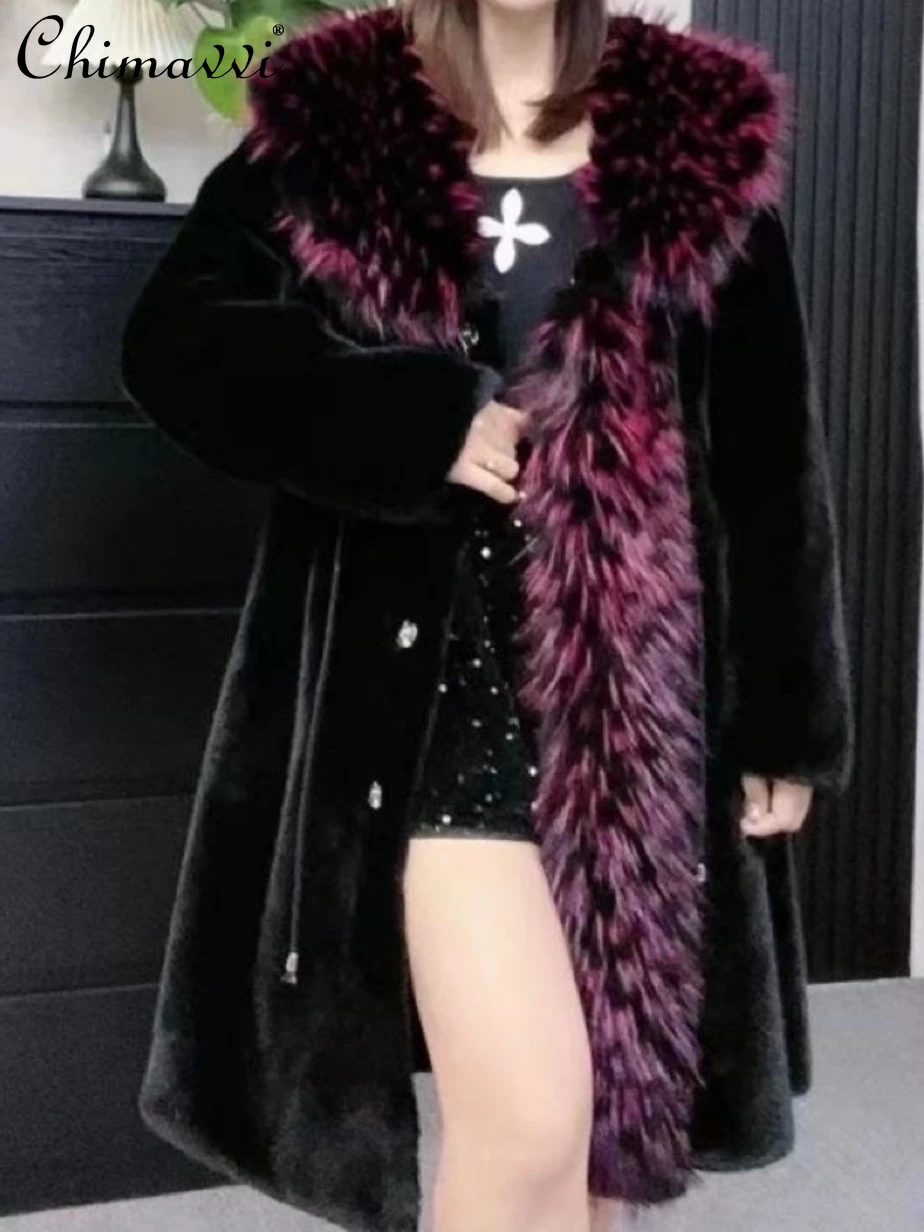 

European Goods Fur Coat 2023 Winter New Fashion Long Sleeve Women Warm Streetwear Faux Fur Coats Loose Women's Casual Jacket