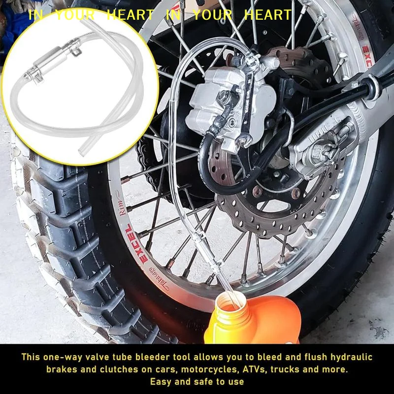 【X】1PC 자동차 클러치 브레이크 블리더 호스 유압 클러치 단방향 밸브 튜브 블리딩 도구 교체 어댑터 키트 자동차 액세서리