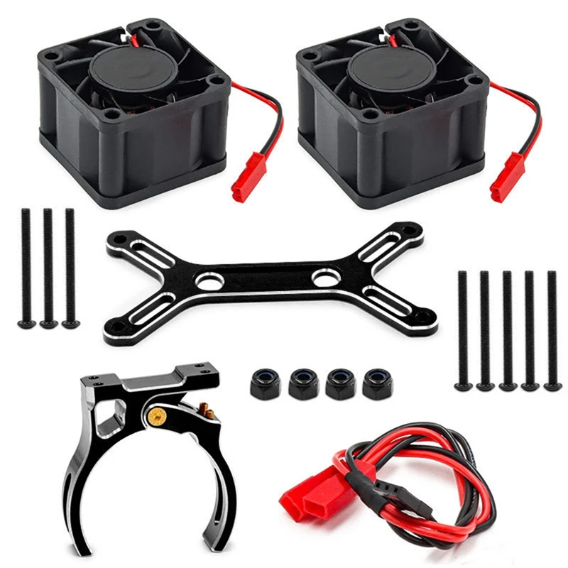 RC Car Upgrade Dual Cooling Fan 4985 1717 Motor Heat Sink Kit For 1/5 Traxxas X-Maxx 6S 8S Arrma KRATON Outcast micro motor