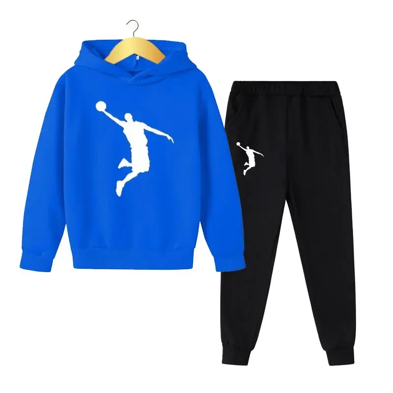 Fashion 2Pcs Hoodie+Pants Sports Suits 4-14 Years Boys Girls Casual Outfits Tracksuits Children Clothing Sets Kids Autumn Spring 6