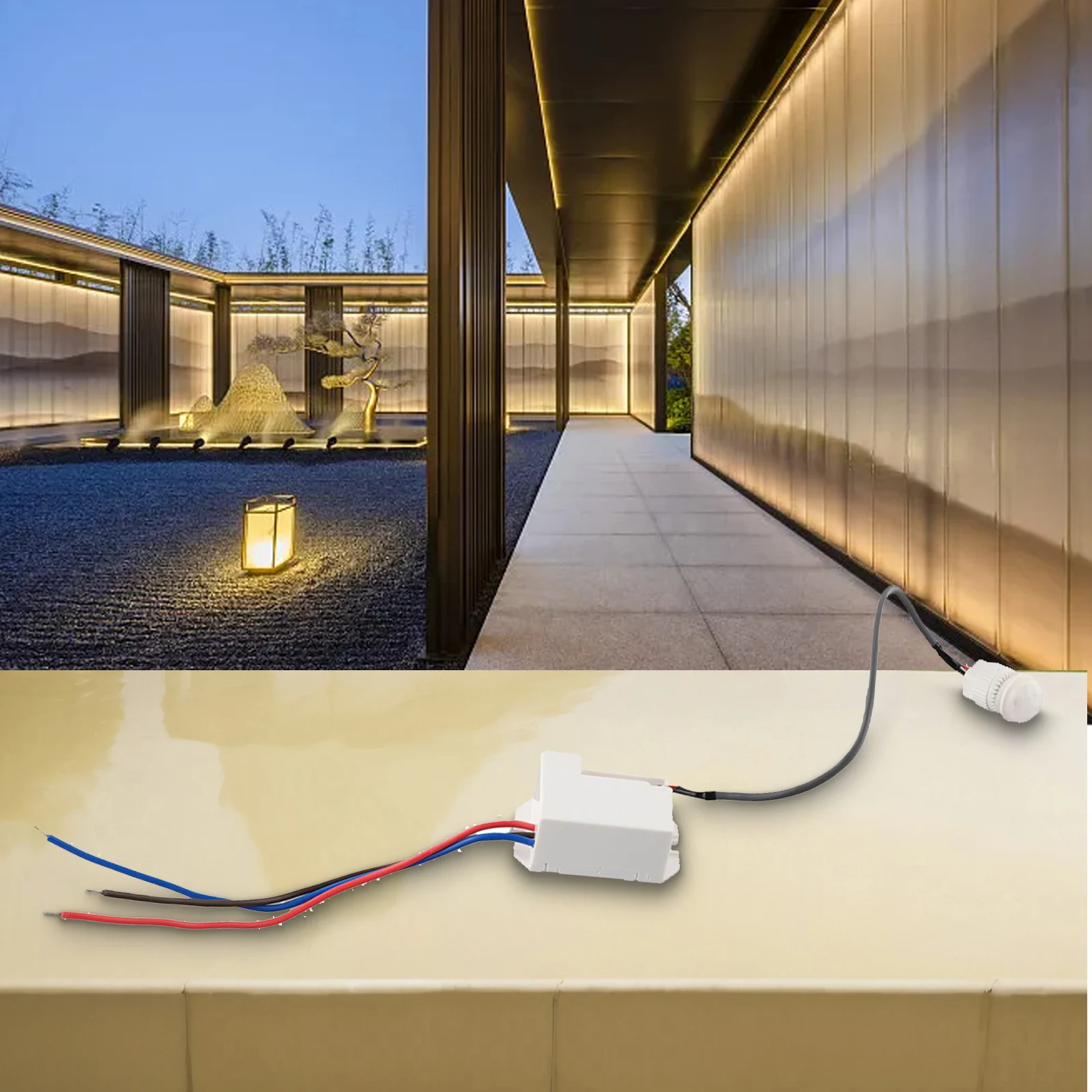 

State of the Art Infrared Motion Detector for Light Control 360° Mini Recessed PIR Sensor with Adjustable Sensitivity