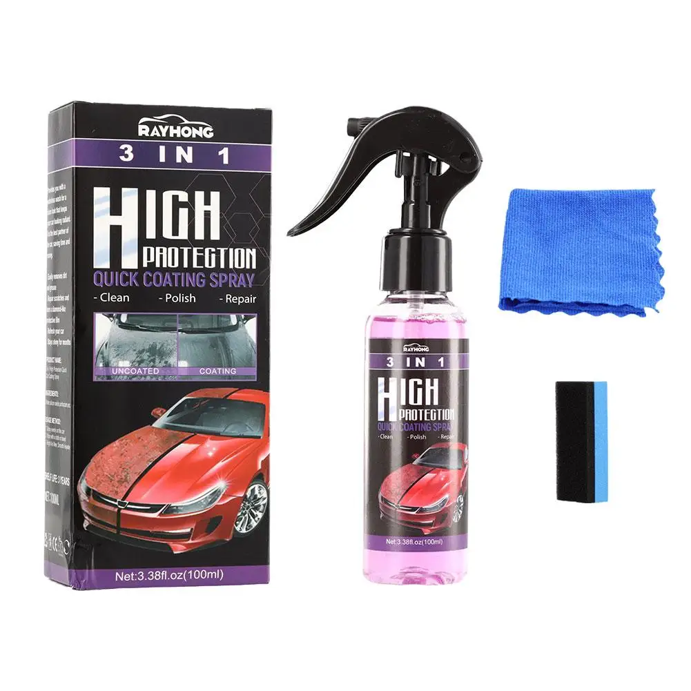 High Protection Ceramic Car Wash 3 In 1 Quick Coat Polish Sealer