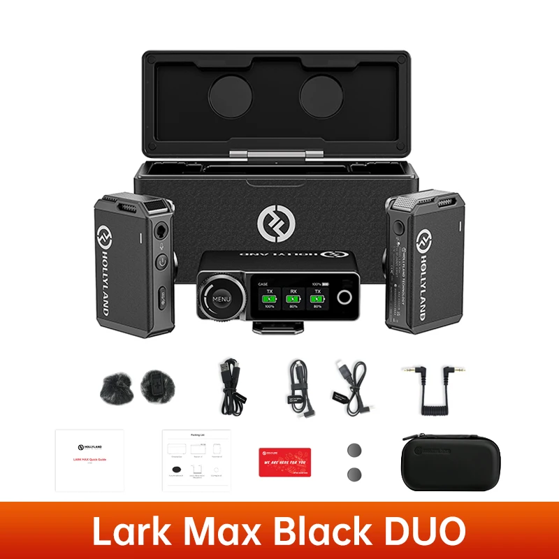 HOLLYLAND LARK MAX DUO ペンダント/ラベリアマイク付き Amazon.com: Hollyland LARK MAX Duo Wireless Mic System with