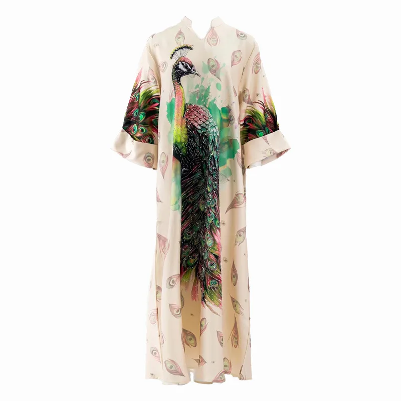 Dropshipping 2024 Summer Women Embroidery Dubai Party Dress Muslim Turkish Abayas Arabic Islamic Evening Dress
