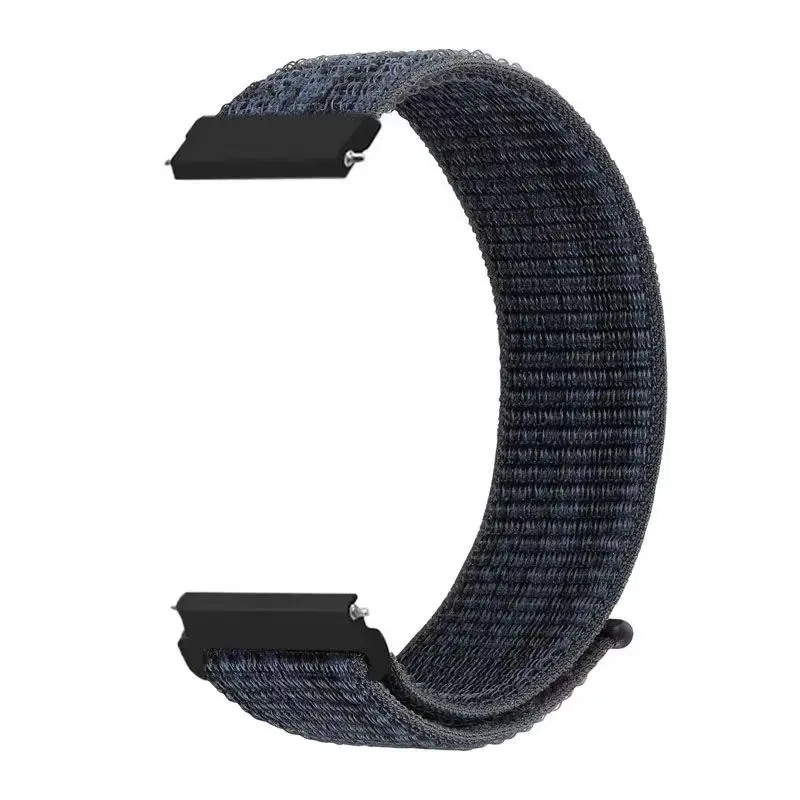 Nylon Loop Bracelet - Adjustable & Durable Strap, 22mm 20mm Options
