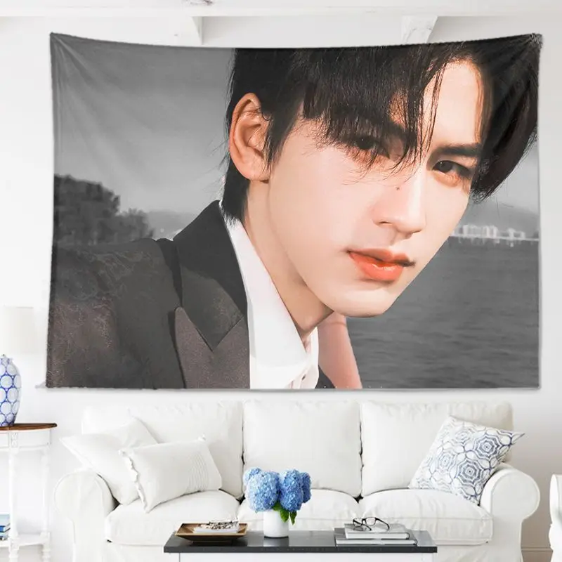 Zhang Linghe Poster Background Cloth Surrounding Fans Responding To Aid Hanging Cloth Room Bedroom Bedside Decorative Wall
