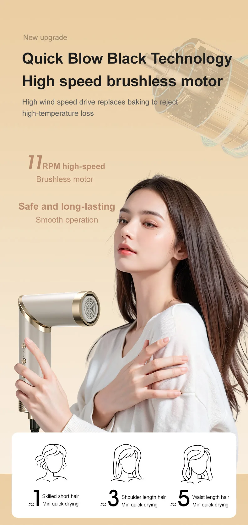 9 in 1 Hair Dryer Hot Comb Set Professional Curling Iron Hair Straightener Styling Tool For Professional Hair Dryer Household