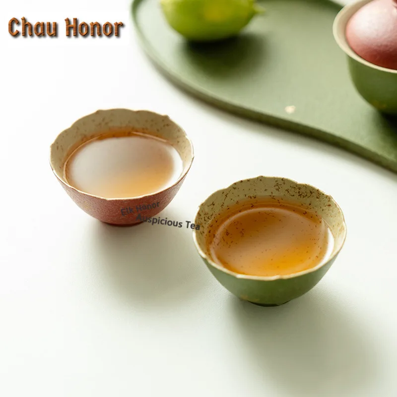 45ml Hand-painted Orchid Teacup Retro Tea Bowl Jug Tea-tasting Fragrance Cup Chazhan Master Cups Teaset Accessories Collection