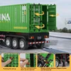 New 1317 Nine-Channel Alloy Remote Control Container Truck Transport Electric Semi-Trailer Tractor Trailer Remote Control Toys 4