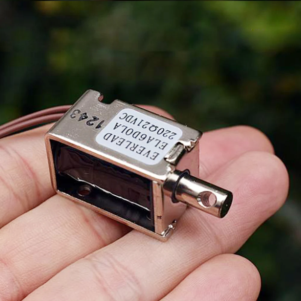 

Mini DC Solenoid Electromagnet Frame Type DC 18V-24V Pull Type Direct Action Electromagnet Stroke 16mm for Intelligent Door Lock