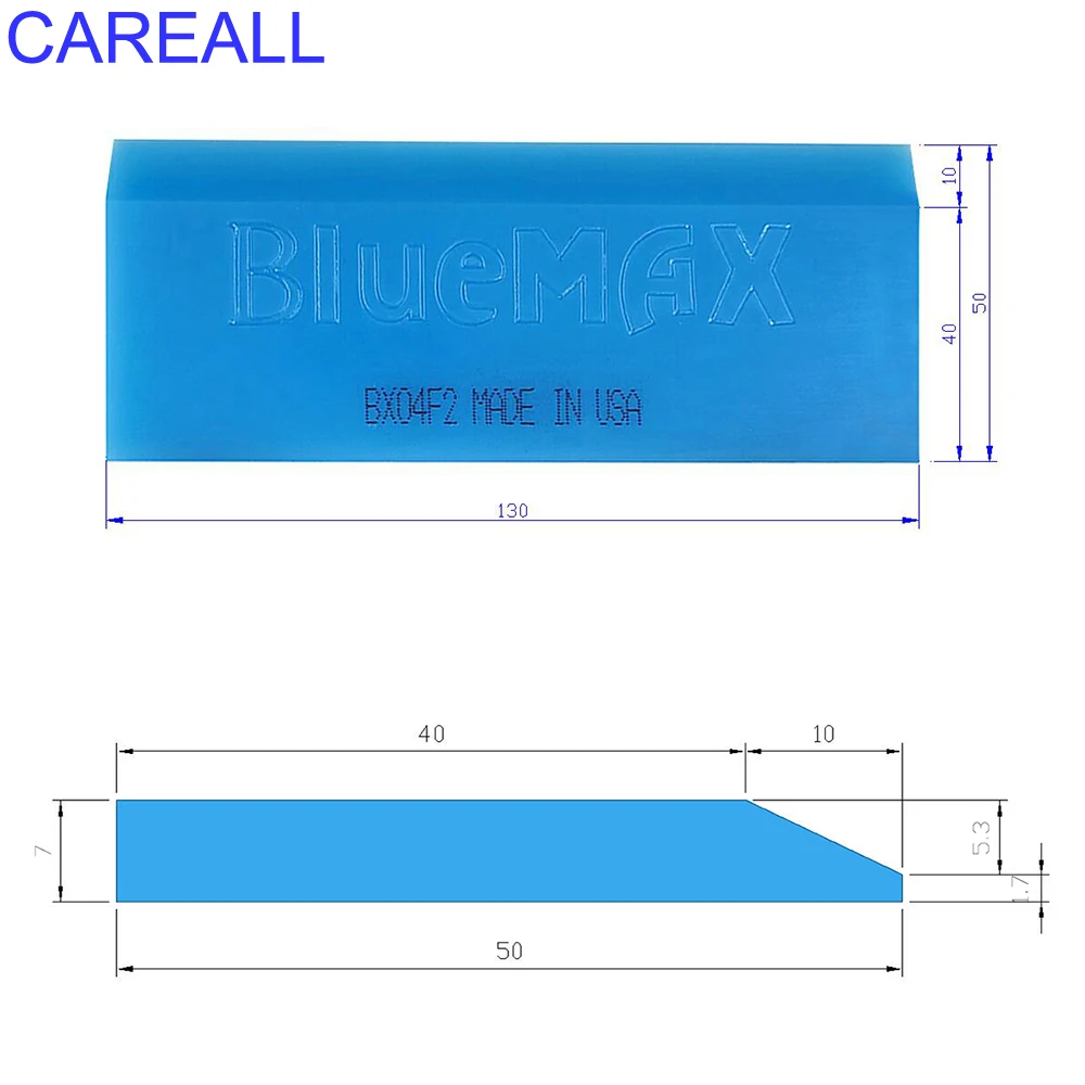 CAREALL Hard BLUEMAX Rubber Strip Car Cleaning Tool PPF Film Wrap Squeegee Window Tint Wash Accessories Water Wiper Scraper