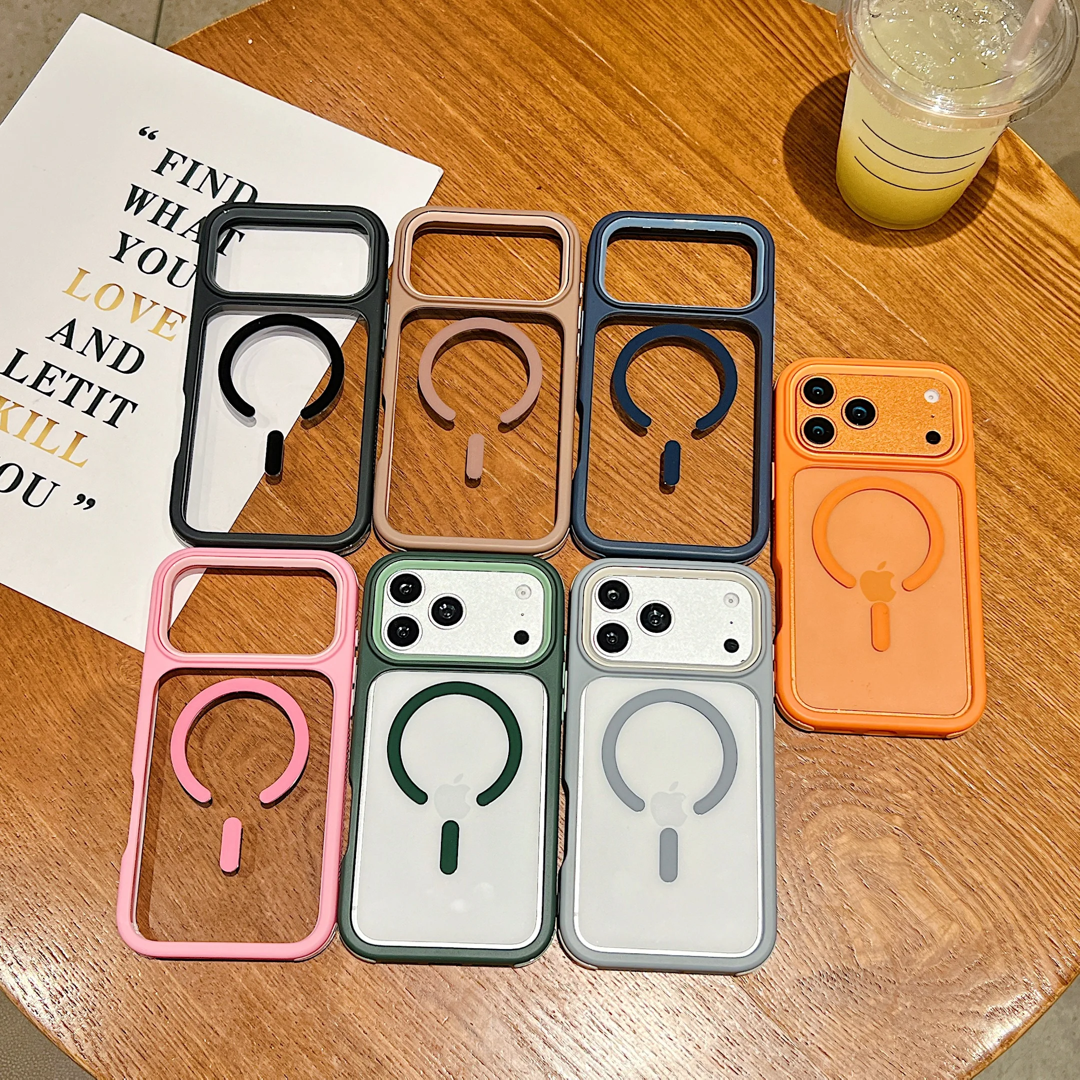 Luxury Armor Clear Shockproof Magnetic Case with MagSafe-Compatible Wireless Charging
