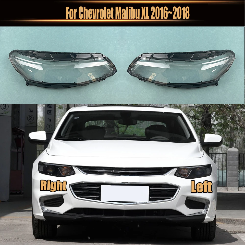 For Chevrolet Malibu XL 2016~2018 Headlamp Transparent Cover Headlight Shell Lens Replace The Original Lampshade Plexiglass