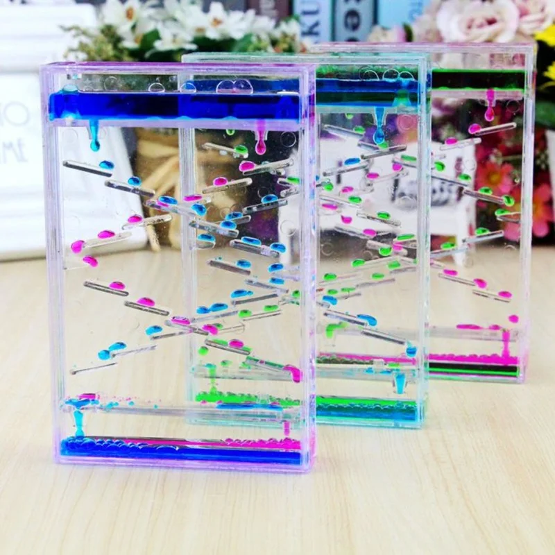 

Hourglass Timer Mixed Color Two-color Oil Drop Ladder Liquid Water Oil Drop Creative Decoration Birthday Gift Timer Home Decor