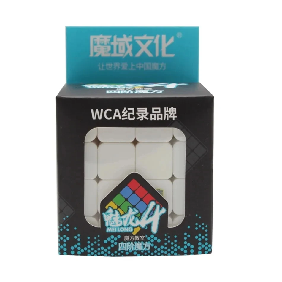 MoYu Meilong 4x4x4 Magic Speed Cube Stickerless/Black Sticker 4x4 Professional Puzzle Cubes Educational Toys Children speed cube