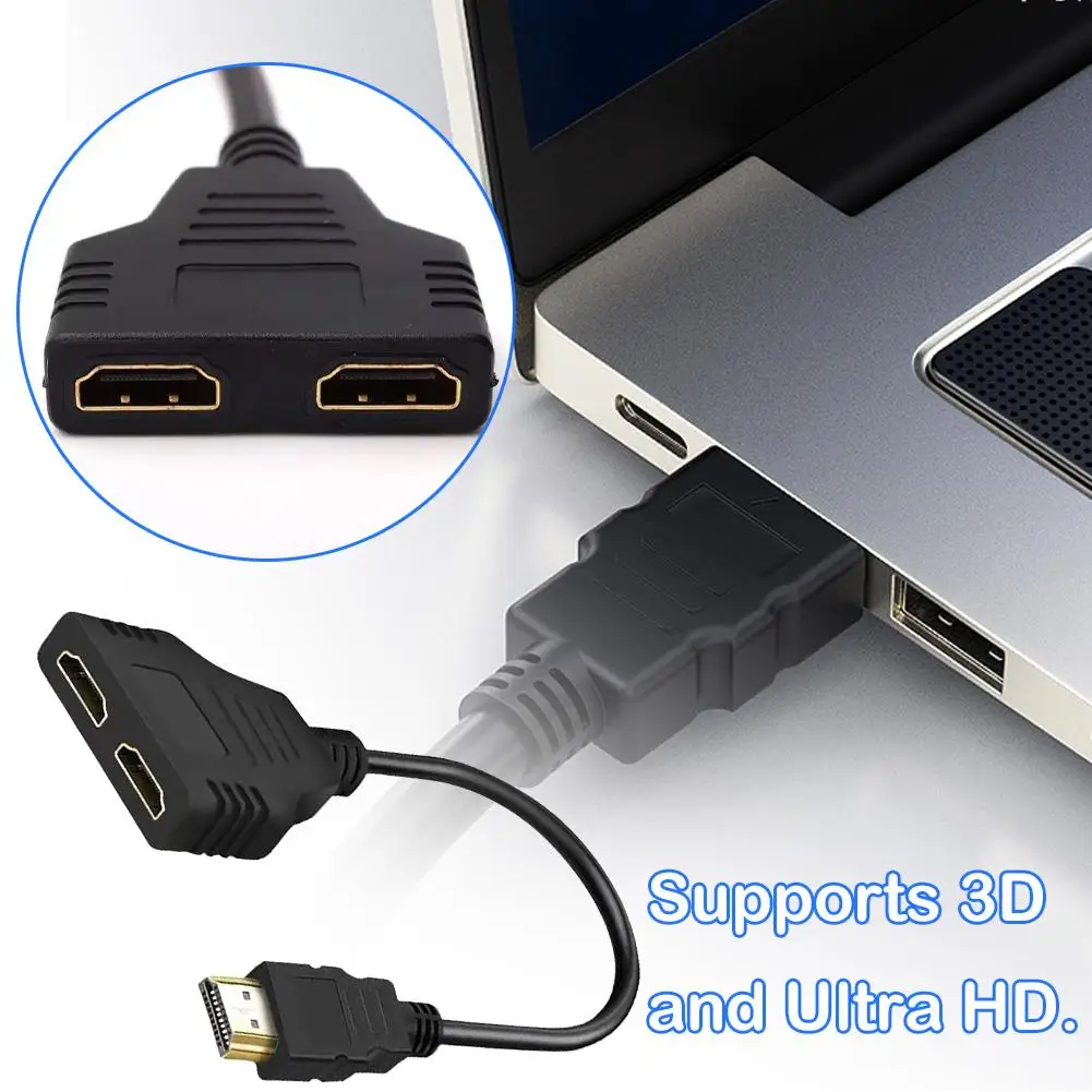 Dual Output Micro USB Splitter Adapter with Power Enhancement