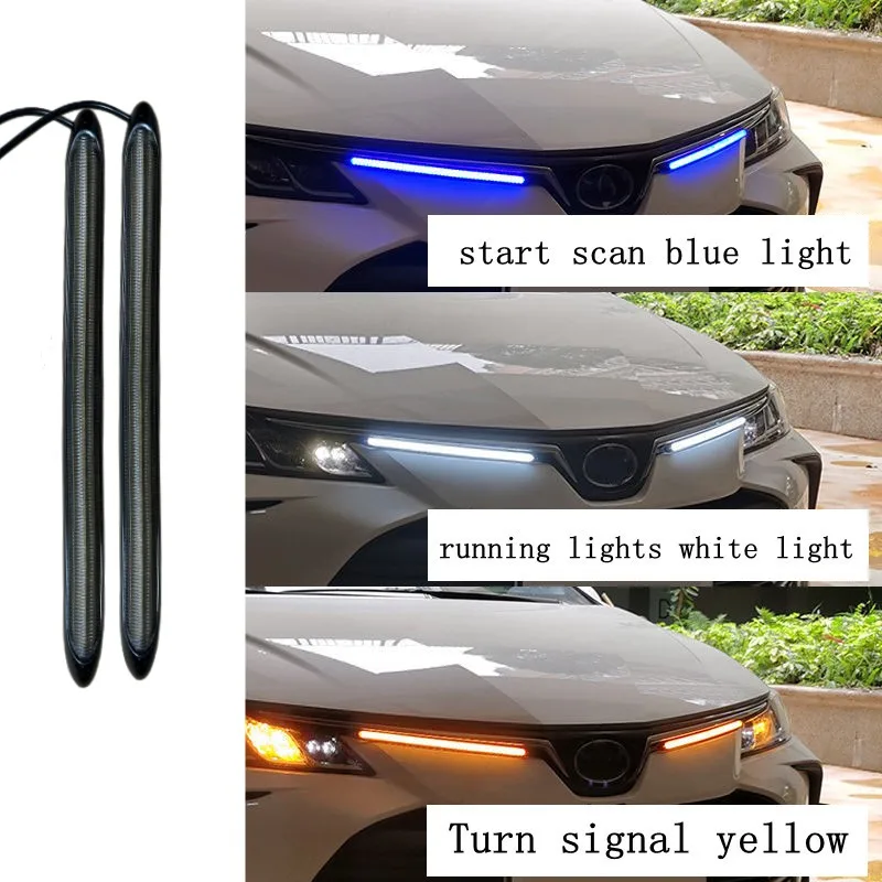 2Pcs 24V Flowing DRL LED Daytime Running Light Sequential Flexible LED  Strip Turn Signal Lamp for Car Headlight Driving Light - AliExpress