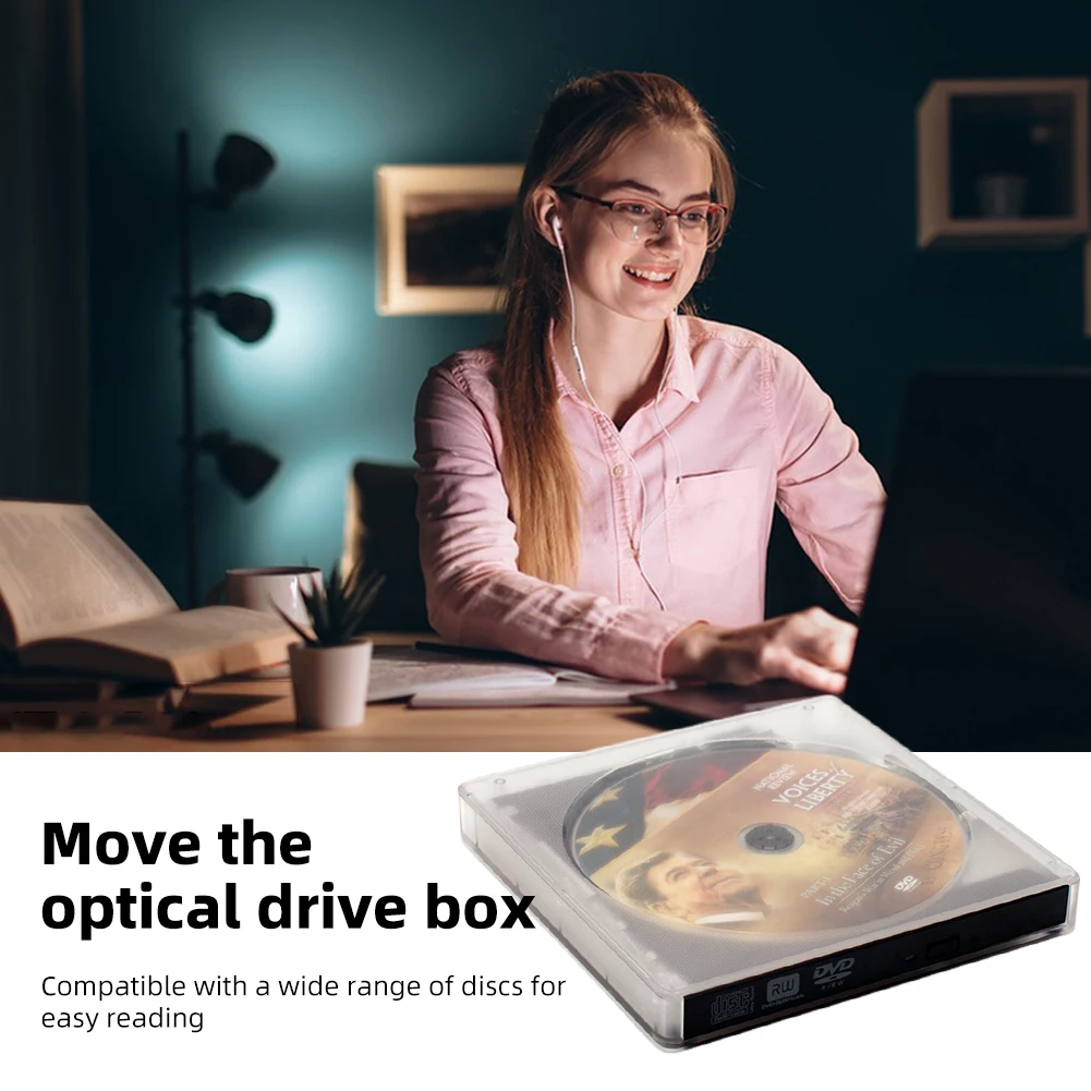 휴대용 모바일 CD 박스 C 타입 인터페이스 CD 녹음기, 데스크탑 노트북 맥북용, 비디오 음악 재생, 게임 시스템 설치용