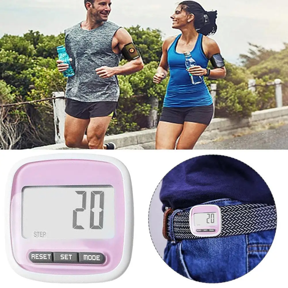 

Mini Digital Step Counter Large Screen Smart Electronic Pedometer For Walking Distance Lightweight Design Calorie Counting Y6N4