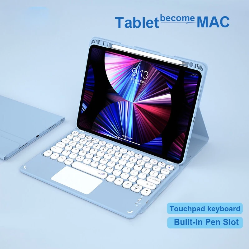 

Съемный беспроводной Чехол для клавиатуры с сенсорной Bluetooth-панелью для Huawei MatePad Air 11,5, 2023, DBY2-W09 L09, BTK-W00 09 с держателем для карандаша