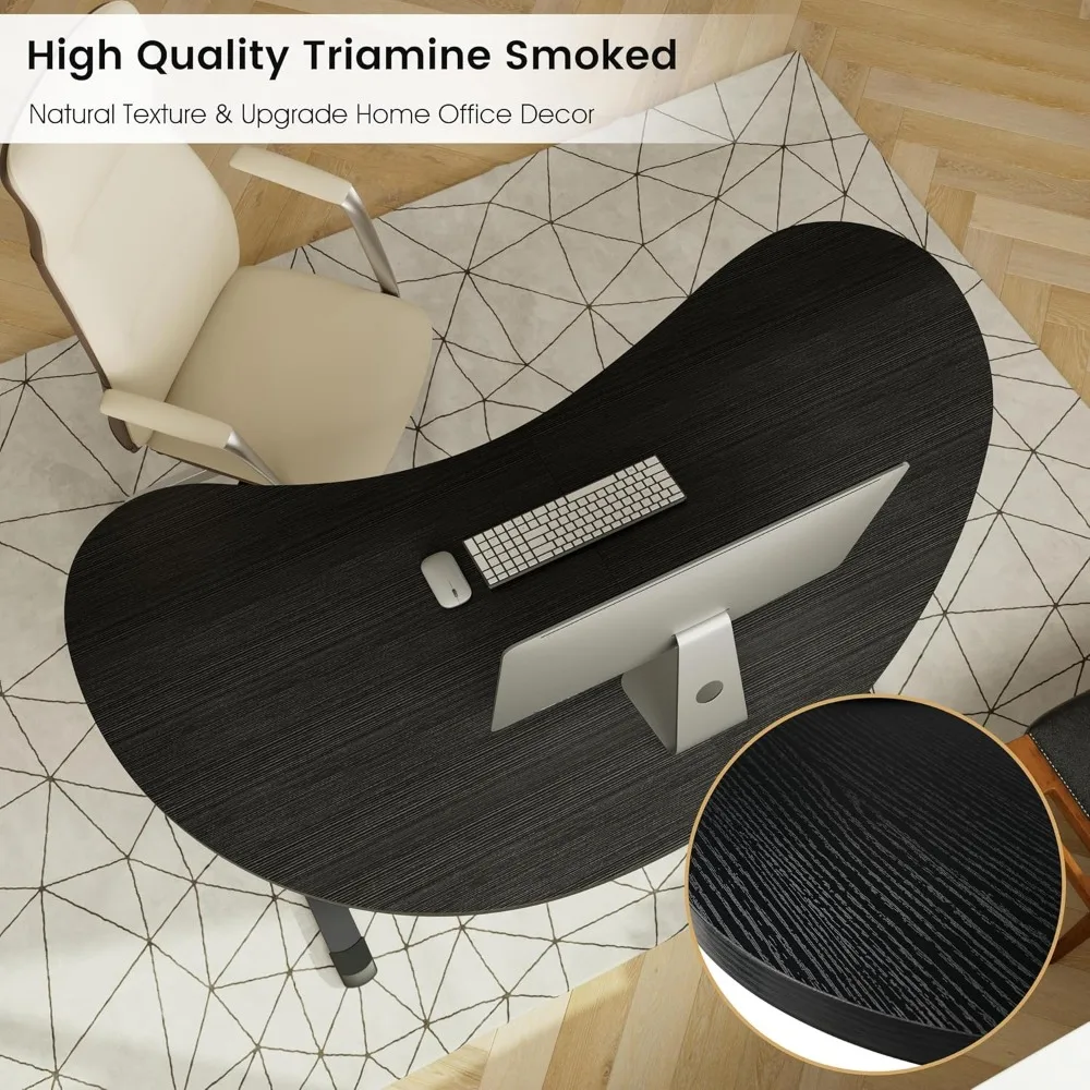 Home Office Desk Curved Desktop Table 6