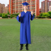 Bachelor Uniform with Removable 2025 Badge Arts Student Graduation Robe with V Neck Hat Bachelor Uniform for Doctor Graduation 2