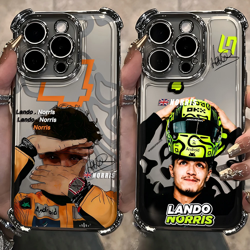 Plating Airbag Anti-Fall Phone Case with Lando Norris Design