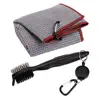 Golf Cleaning Kit Delicate Hook Towel Club Cleaning Brush 3