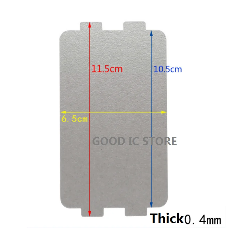 5PCS/LOT NEW 116X65mm microwave oven accessories Mica insulation board oil stain resistant 6.5 * 11.6cm currency 0.4mm thick