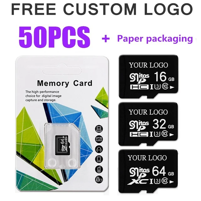 100% Wholesale 2gb 64GB 128GB 256GB Flash TF Memory Cards Class 10 U3 A1  Memory Custom Printing LOGO Micro SD Card