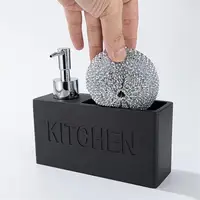 Modern kitchen accessories Soap Dispenser Set Liquid hand soap dispenser pump bottle brushes Holds and Stores Sponges Scrubbers 1