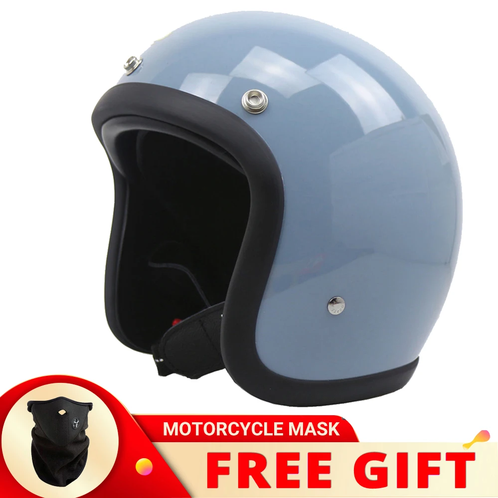 

Japanese Korea Style Open Face Motorcycle Helmet Vintage TT&COCASCOS FiberGlass Retro Scooter Riding 3/4 Jet Casco Moto Capacete